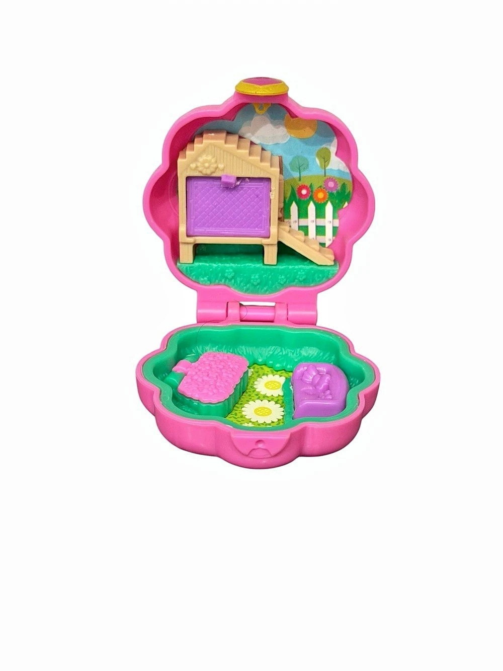 Mattel Polly Pocket Flower Garden Bunny Compact Pink & Green 2018